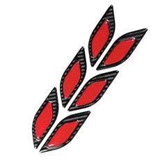 Red-Black Car Door Handle Bowl Anti-Scratch Sticker Protector Trim