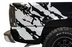 Fit For Chevrolet Silverado Car Sticker Distorted Stripe Graphics Trunk Decals