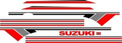 SUZUKI SAMURAI DECALS LINES STICKERS CALCOMANIAS GRAFICAS RED GRAY AND BLACK 3M