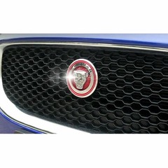 Red Front Hood Grille Emblem Sticker Decal Badge Logo Ring For Jaguar XE XF XJ