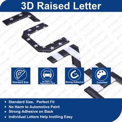 Domed 3D Raised Tailgate Insert Letters Decal for 2014-2020 Toyota Tundra
