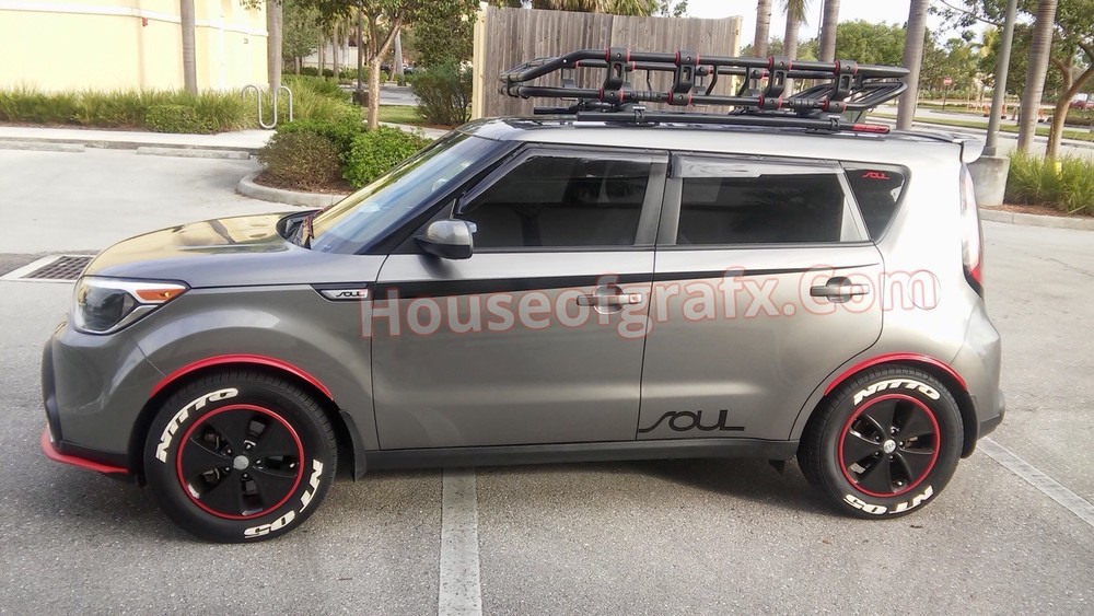 Upper Body Accent Stripe Stripes Decal Decals fit any 2014 or 2015 Kia Soul
