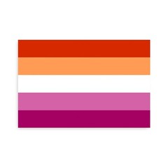 Lesbian Five Stripe Pride Flag Sticker – [4” x 6”]