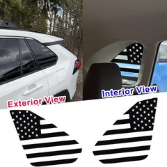 Rear Side Window American Flag Vinyl Decal Sticker Pair For Toyota Rav4 2019-25