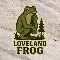 Loveland Frog Decal Cryptid Sticker for Car Truck Window Bumper DieCut Vinyl