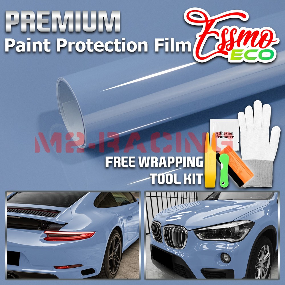 3FTx5FT PPF Porcelain Blue Gloss Color Vinyl Paint Protection Film Scratch Wrap