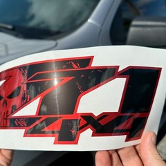 Z71 4×4 Off Road Decals for Chevy Silverado, Punisher Edition Premium Series RED