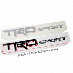 2x 3D TRD Sport Back Red Pickup Bed Truck Logo Sticker Decal Decoration Limited