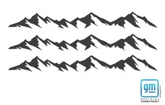 2015 16 17 18 19 20 Chevy Colorado Mountain Range Emblem Enhancement Decals x3