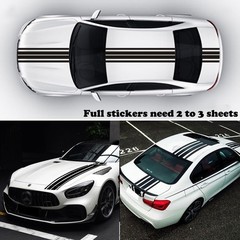 Universal Racing Stripes Car Hood Vinyl Decal Auto Body Side Sticker
