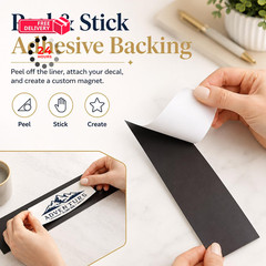 Blank Car Magnet 12″ x 4″, 4 Pack Magnetic Bumper Stickers 4X12 0.5mm, Black