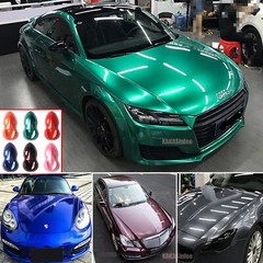 Full Car Wrap / Metal Pearl Glossy Sparkle Chrome Vinyl Film Sticker Air Free US
