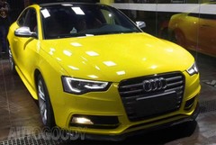 24″ x 60″ Super Gloss Yellow Vinyl Film Wrap Sticker Air Bubble Free 2ft x 5ft