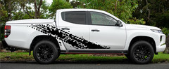 Fits Mitsubishi Triton Side Door Decals Any Year Tyre Track Graphics 1