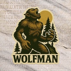 Wolfman Decal Werewolf Retro Sticker Car Truck Window Bumper DieCut Vinyl Decals