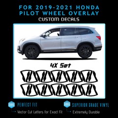 For 2019-2021 Honda Pilot Wheel Overlay Graphic Decal – Matte Vinyl