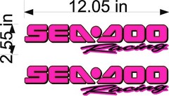 SEA-DOO Racing / PAIR / 12″ MAGENTA Personal Watercraft Vinyl Vehicle Graphics