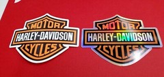 Harley Davidson Motor Cycles Logo Decal in plain or holographic, 5″ wide