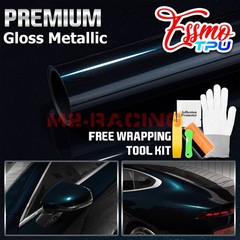 Gloss Metallic Turquoise Green PPF TPU Paint Protection Film Dry Wet Vinyl Wrap