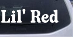 Lil Red Car or Truck Window Laptop Decal Sticker 6X1.6