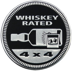 1pc Whiskey Rated Sticker Decal Emblem 4×4 Badge Auto Truck Fender 6cm 2.36″