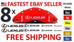 8 x Brake Caliper Decal for LEXUS sticker – High Temp – Color Options – FAST