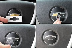 Steering Wheel Bowtie Overlay Decal – 07-13 Chevrolet Silverado