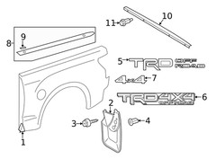 Genuine Toyota Truck Bed Decal 75996-04090-A0