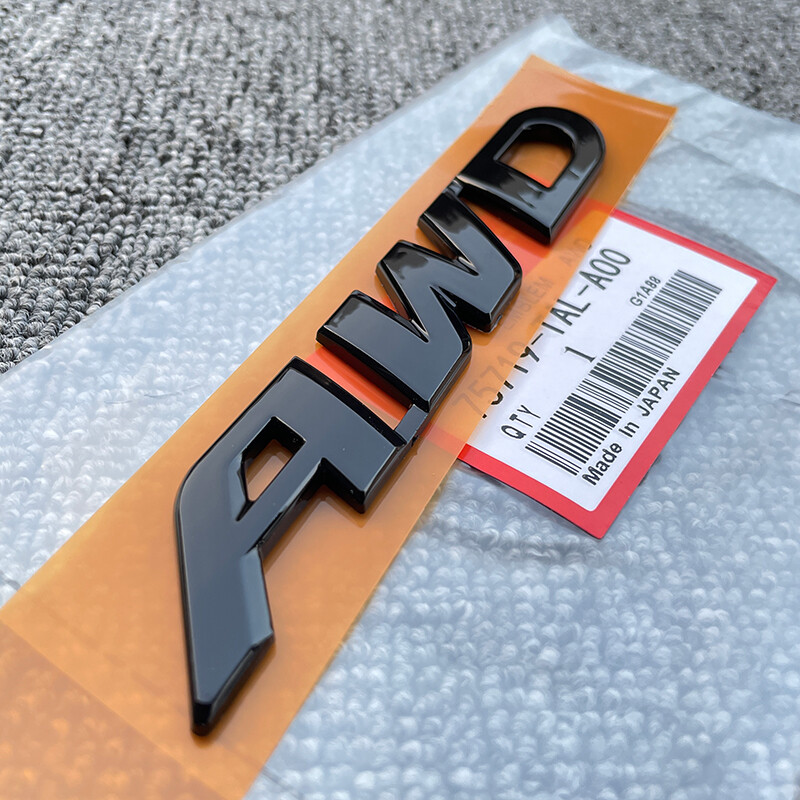 1PCS GENUINE Black AWD Badge Rear Trunk Emblem FOR HONDA HRV CRV/PILOT RIDGELINE