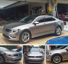Stretch Car Metal Satin Chrome Glitter Pearl Metal Vinyl Wrap Sticker Zong Grey
