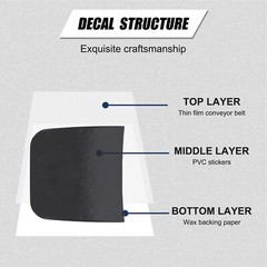 Black Decal Hood Trim Vinyls Decal For Toyot Tundra 2007-2013