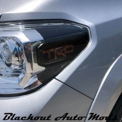 Headlight Amber Delete TRD Accent Smoke Vinyl Overlay For 2016-22 Toyota Tacoma