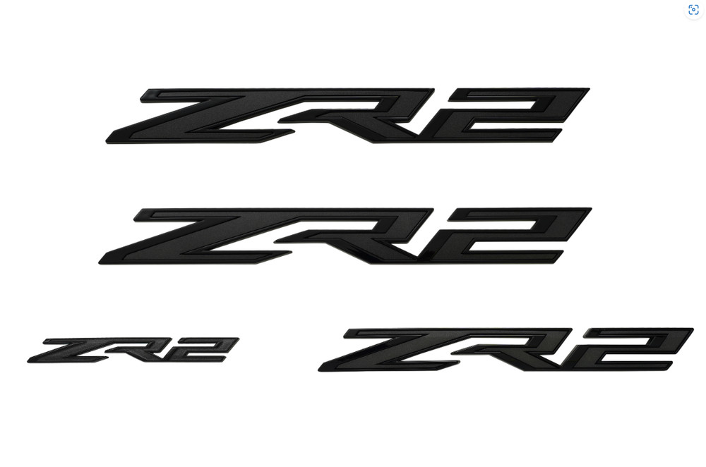 2024-2025 Chevrolet Silverado HD 2500 3500 ZR2 Emblems in Black 85636706 OEM