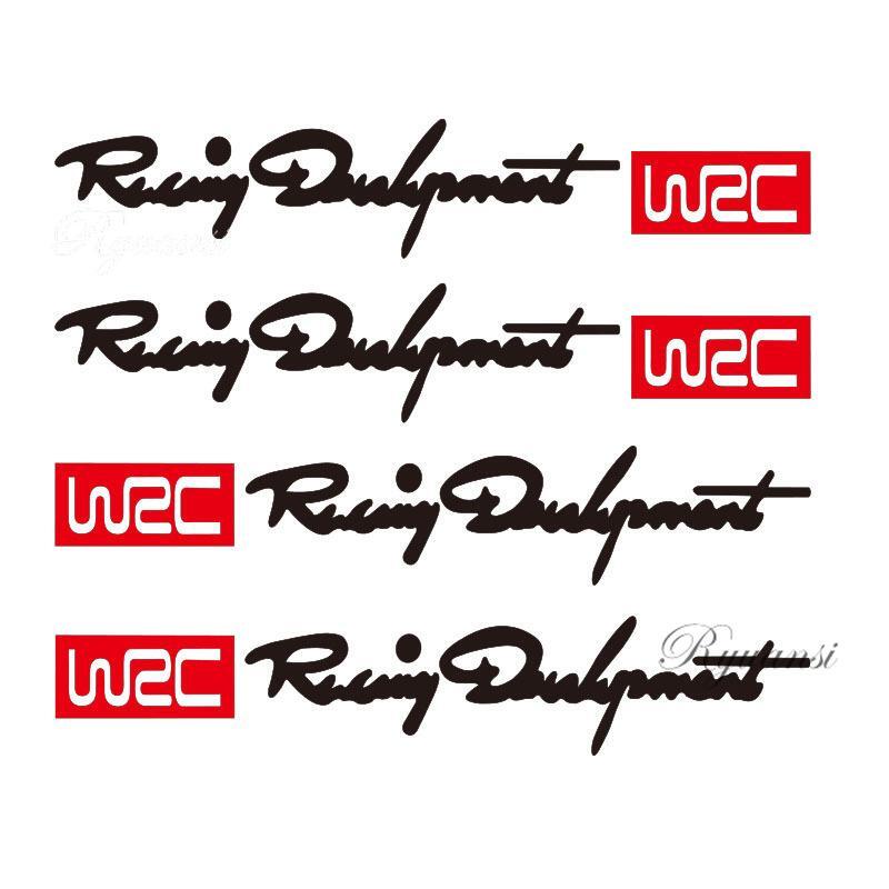 4Pcs Car Handle WRC Rally Racing Stripe Door Handle Knob Decals Styling Sticker