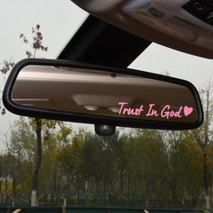 1X Pink Trust In God Car Side Rear View Mirror Auto Decal Truck Window Sticker