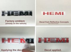 HEMI Badge Overlay Decals for 2006-2010 Dodge Charger