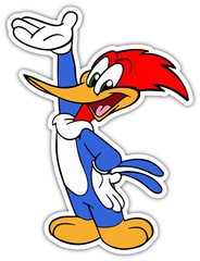 Woody Woodpecker LEFT 3M STICKER USA MADE TRUCK WINDOW CAR DECAL CARTOON KIDS