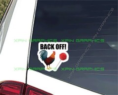 Back Off C*ck Suck*r Vinyl Decal Sticker Car Truck SUV Bike Helmet Tablet Bumper