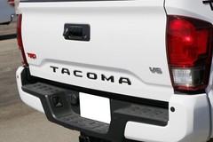 Matte Black Finish 3D Raised Tailgate Letter Pieces For 2016-23 Toyota Tacoma
