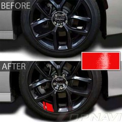 6 PCS Reflective Car Wheel Sticker Accessories Red Car Body Moldings for 18″-21″