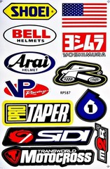 Dirt Bike Motorcycles Supercross Motocross ATV Lot 6 vinyl decals Multicolor