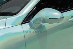 Laser Flip Gloss Teal Metallic Glossy Rainbow Holographic Vinyl Wrap Sticker