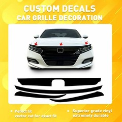 For Honda Accord 2018-2020 Front Grille Chrome Delete Blackout Precut Vin E