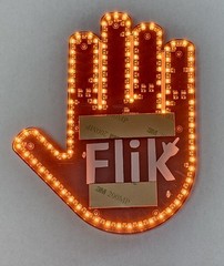 FLIK Me Baby LED Hand Sign Remote Control Interactive Amber Light Car Decal