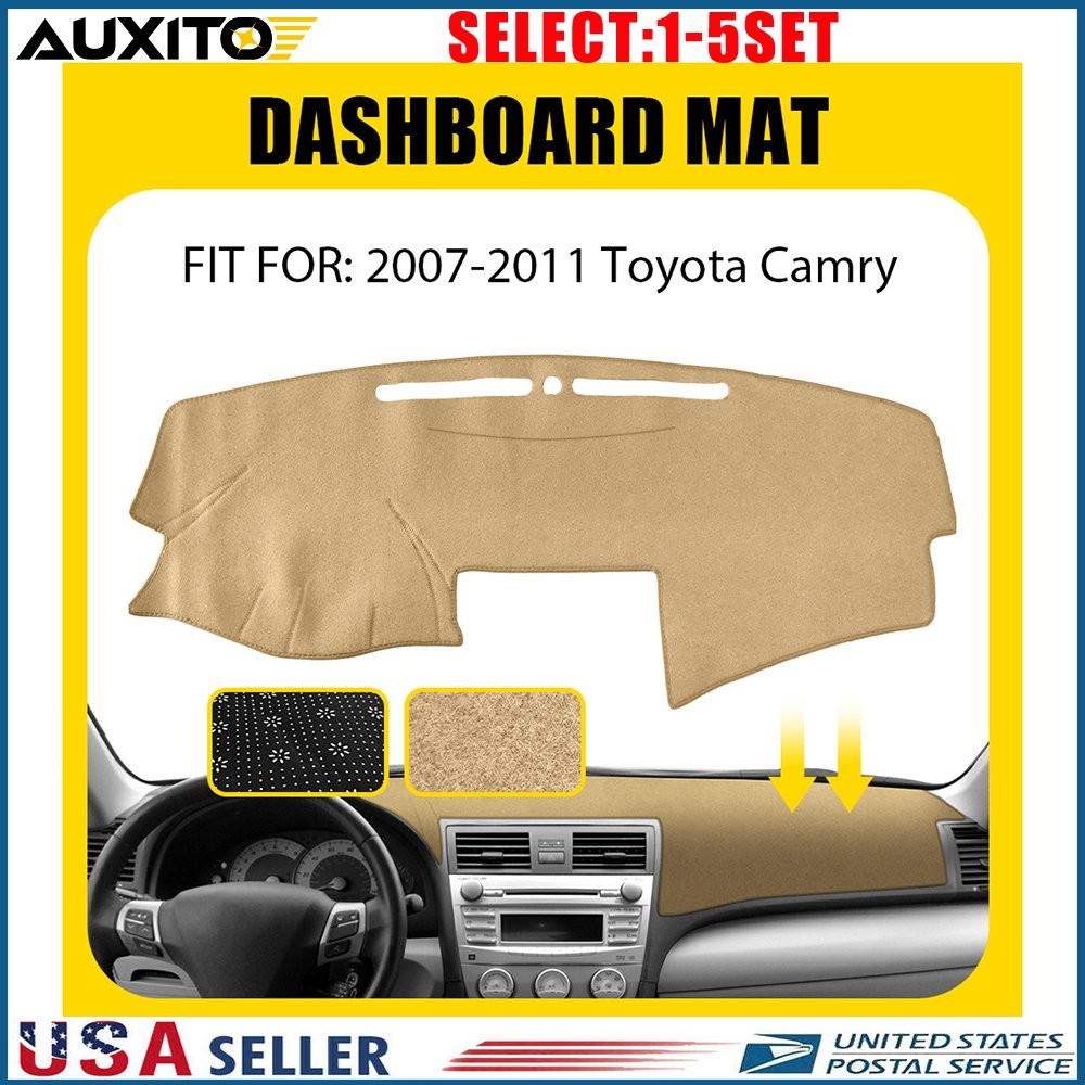 For Toyota Camry 2007 2008 2009 2010 11 Dash Mat Beige Dashboard Cover Pad 1-5X
