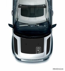 Hood Decal Kit + Side Panels for Land Rover LR3, LR4, Anti-glare Vinyl Graphic