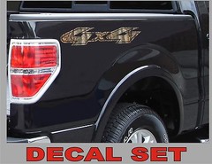 4×4 Truck Decals, REAL TREE CAMOUFLAGE (Set) for Ford F150 and Super Duty CAMO
