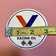 Vintage 1970s Valvoline Racing Motor Oil 3″ Sticker Decal Hotrod Ratrod Drag