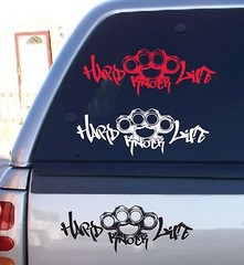 Hard Knock Life Brass Knuckles vinyl decal sticker