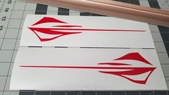 Pair C8 Stingray Badge Vinyl Decal Stickers for Corvette Sport Cars (2020-2024)